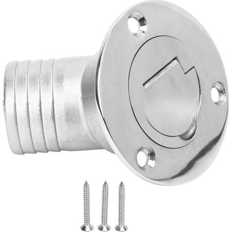 Tappo di riempimento per ponti di imbarcazioni da 38 mm in acciaio inox 316 con angolo di 45° e coperchio incernierato senza chiave, ideale per yacht e barche diesel. (1/5)
