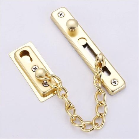 Cadena de acero inoxidable para puertas, Mayor seguridad, Protege tu puerta principal, Tornillos incluidos, dormitorio, hotel y oficina (1/5)