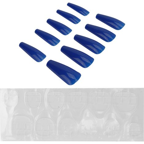 10 faux ongles complets unis pour femme - Kit manucure design et moderne avec embouts (1/5)