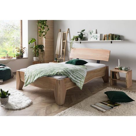 Lit double 160x200 Acacia laqué Bois naturel PURE ACACIA #313 (1/5)