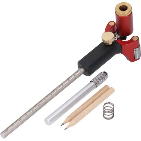 Outil de traçage multifonction 0 à 120 mm, arc linéaire, double usage pour céramique, fer, acrylique et bois.