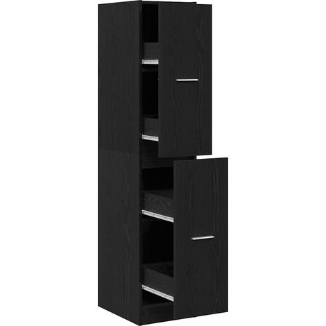 Maison Exclusive - Boticario de roble negro 30x41x144,5 cm Madera (1/5)