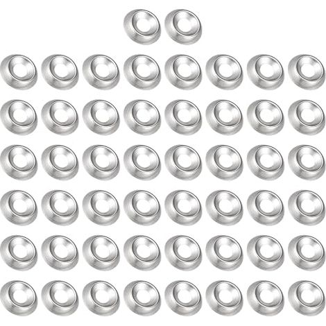 304 Stainless Steel Bowl Washer, 4 x 11 x 0.2 cm, Silver, 50 (1/5)