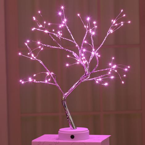 Ortviai Arbre Lumineux LED de Décoration Festive pour Noël, Mariage et Soirée – 108 Lumières Rose, Interrupteur Tactile (1/4)