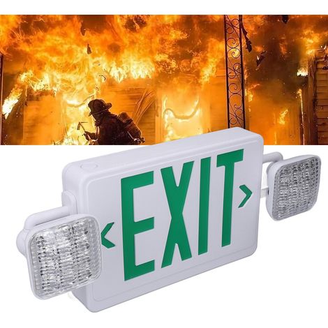 Signalisation/éclairage de sortie de secours, éclairage de secours à LED haute luminosité, panneau de sécurité. Tension : 85-265 V CA, 50/60 Hz (1/5)