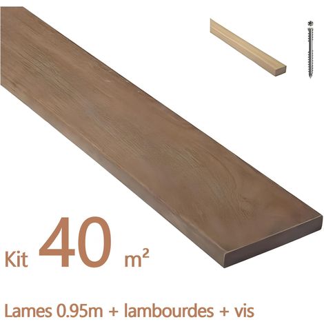 Kit terrasse de 40m² en bois exotique IPE Longueur des lames : 950mm (1/5)