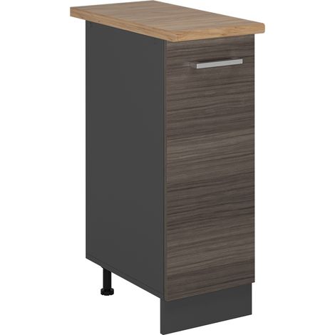 Apothekerschrank R-Line, Edelgrau, 30 cm , AP Eiche, Vicco