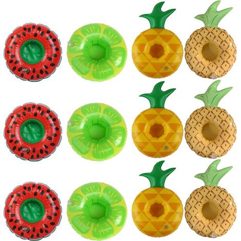 Aufblasbarer Becherhalter – Fruchtform – PVC – Für Pool- und Sommerpartys – 12er-Pack (1/5)