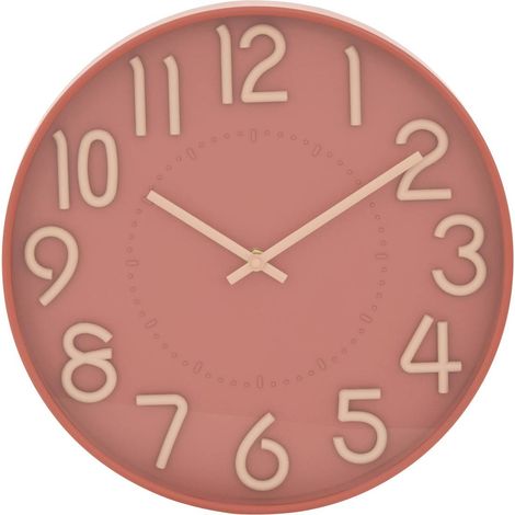 Reloj Homy de 30 cm, color rosa - Atmosphera créateur d'intérieur (1/5)