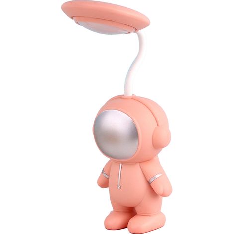 Lampe de table LED rechargeable intensité variable nomade compacte veilleuse chevet étude pour chambre enfant rose (1/4)