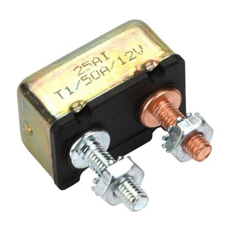Disjoncteur universel à réarmement automatique 12/24 V pour applications marines (50 A) avec couvercle métallique (1/5)