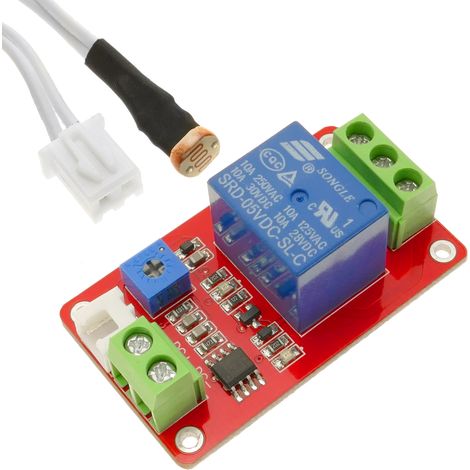 BeMatik - Circuit imprimé avec relais 1 5/12V, photo-switch, photo-résistance, modèle DW-0018 (1/5)