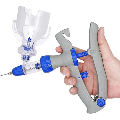 2-ml-Veterinärinjektor, automatische selbstbefüllende Spritze für Nutztiere, Geflügel, Schafe und Schweine (1/5)