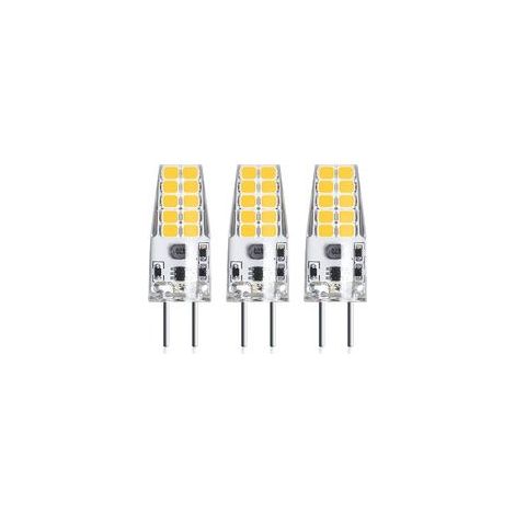 3PCS 3W 12V G6.35 LED Ampoule Culot T3 / T4 / T5 G6.35 / GY6.35 Base Blanc froid 6000K Remplacement de 30W Ampoule Halogène pour l’Éclairage Sous-Cabinet Lumière Lampe de Bureau-
