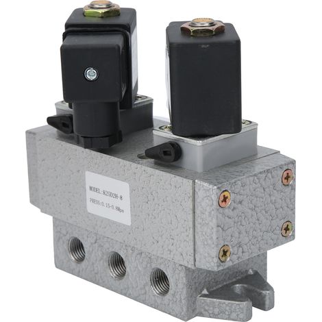 Électrovanne 5 voies à 2 positions, double commande électrique, équipement mécanique G1/4in K25D2H-8AC 220 V (1/4)