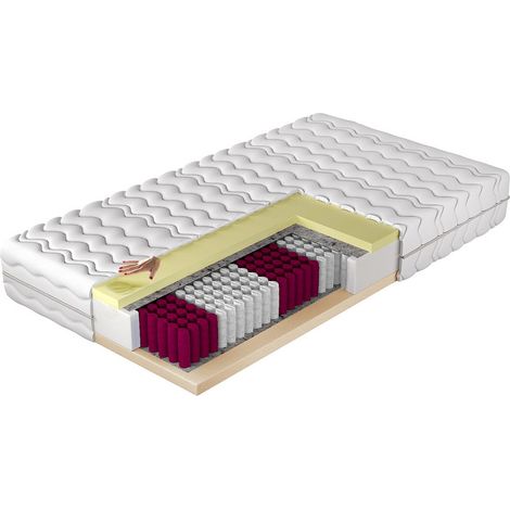 Colchón Structis , Con muelle (Multipocket), Dos caras, 7 zonas anatómicas, Fieltro, Material viscoelástico, La espuma de poliuretano (1/2)