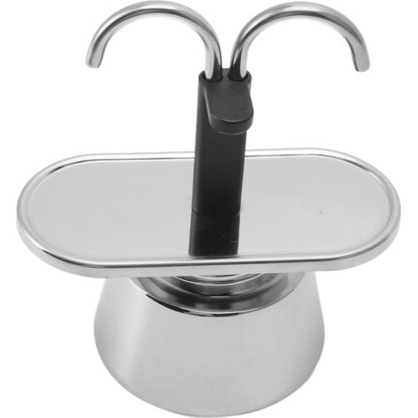 Cafetière Moka Italienne 100ML en Acier Inoxydable, Double Tête pour Préparation de Café Mocha DIY