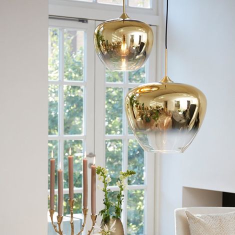 Suspension Verre Mayson Or Et Transparent Diam.23 (1/5)