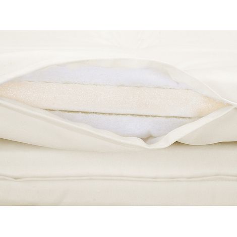 Coussin bain de soleil hydrofuge 184,5 cm x 43 cm x 5 cm – Garnissage 5 couches – Bandes d'attache – Pour intérieur et extérieur – Detex