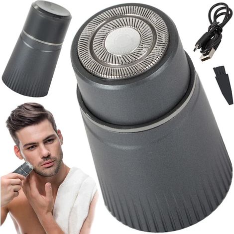 Mini rasoir tondeuse à barbe épilateur sans fil pour hommes[CO]-AquaForge (1/2)