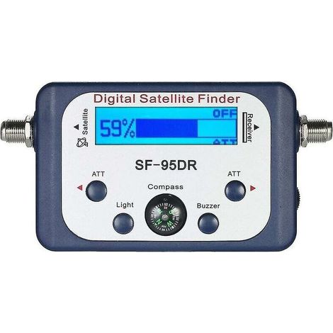 Digital TV Signal Tester, Satellite Finder with Compass and LCD Display (FTA, DVB-S2)