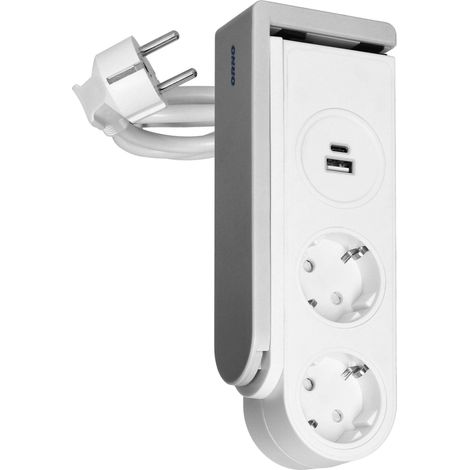 Orno Verlängerungskabel Schuko weiß 1,4 Meter USB