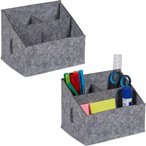 Schreibtisch organizer aus filz 2 tlg