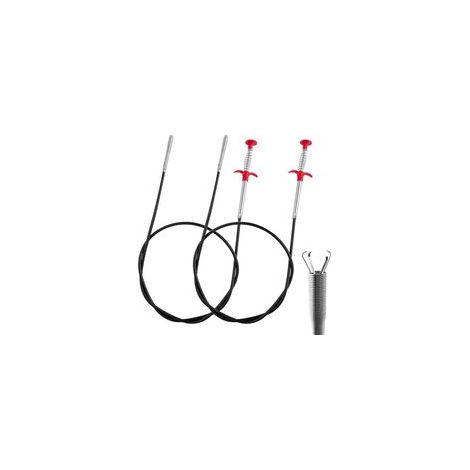2 pcs Pince à Griffes Flexible 160cm,Acier Inoxydable Outil de Ramassage Flexible à Griffe,pour Saisir les Cheveux, les Déchets, Même les Trucs Importants des égouts, Toilettes