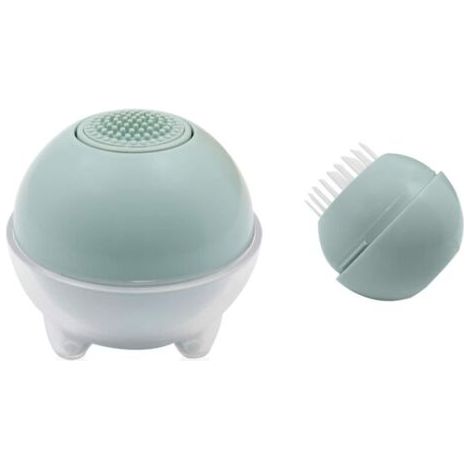 BUNTHAUS Brosse pour Animaux de Compagnie Massante Sphérique de 8 × 8 cm, Autonettoyant Brosse pour Chat et Brosse pour Chien, Nettoyer et Rapidement Sans Agresser la Peau (Vert) (1/5)