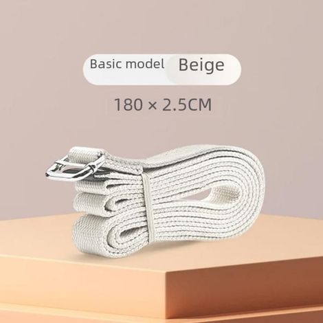 Bandes de Yoga Iyengar 1.8m Blanc - Équipement auxiliaire de sport pour étirement et musculation, lot de pièces pour exercices de souplesse et renforcement musculaire