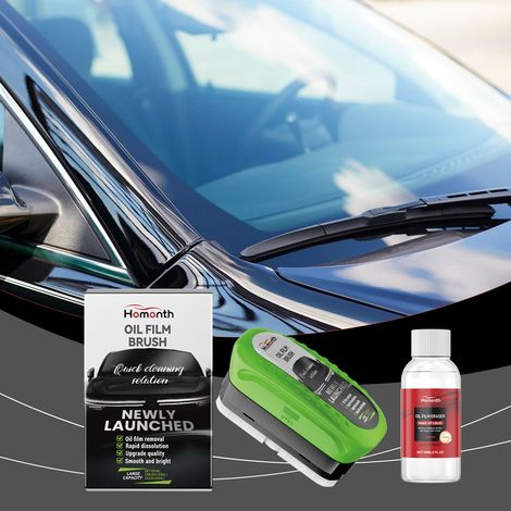 Auto-Ölfilm-Reinigungsbürsten-Set – entfernt Flecken, reinigt Autoscheiben, regenfest, Autoglasreinigungsbürste – 120 ml + Bürste + Ölfilmentferner + 60 ml Lotion -- DTEKGAZ (1/5)