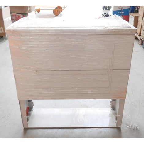 Socle polyester 750x500x300mm beige RAL 7035 pour coffret industriel série BOURGOGNE (1/2)