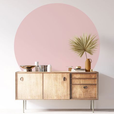 Sticker mural rond / cercle - Couleur Tendance - Diamètre 30 cm - Adhésif MAT (1/3)
