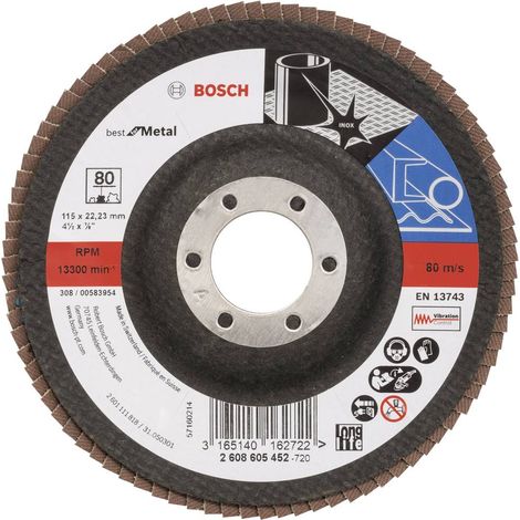 Bosch PRO X571  disco lamellare 115  mm G80  - 2608605452 (1/5)
