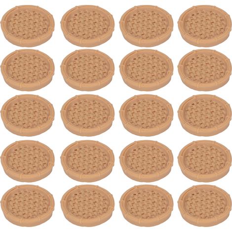 Lot de 20 assiettes miniatures réalistes en bambou résine pour maison de poupée échelle 1/12 1/6 (1/5)