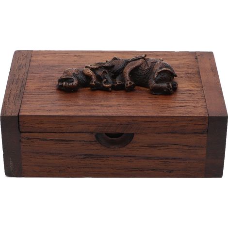 Boîte de rangement à bijoux en forme d'animal sculpté, idéale pour offrir ou décorer votre intérieur. (1/5)