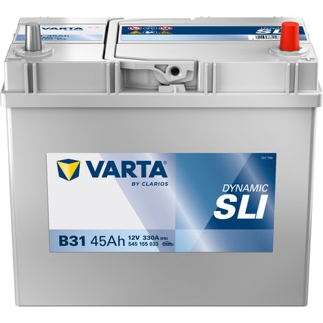 Batterie de démarrage Varta Blue Dynamic B24L B31 12V 45Ah / 330A (1/2)