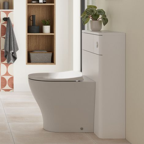 Signature Lucille Back to Wall WC Toilet Unit 550mm Wide - Matt White (1/3)