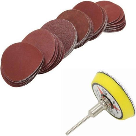 Disque de ponçage grain 60-800 avec fixation auto-agrippante et plateau de support (1/4)