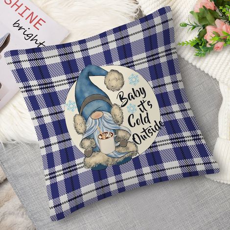 Housse de Coussin with flocons argentés, gnome (1/5)