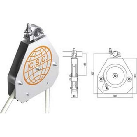 1PZ CARRUCOLA DI SICUREZZA CON FRENO AUTOBLOCCANTE KG.50 - mm.300x300