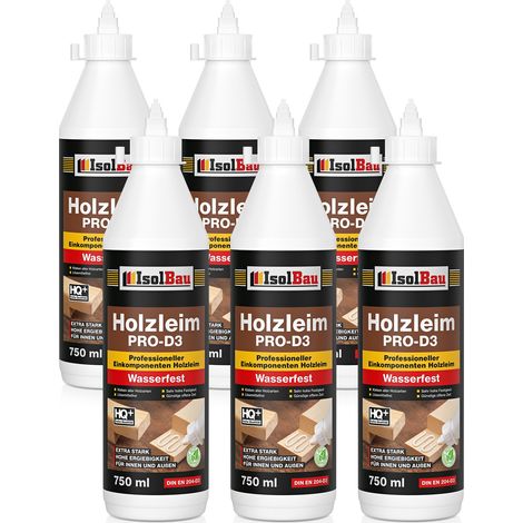 Colla per legno IsolBau PRO D3 Holzleim 6 x 750 ml (1/5)