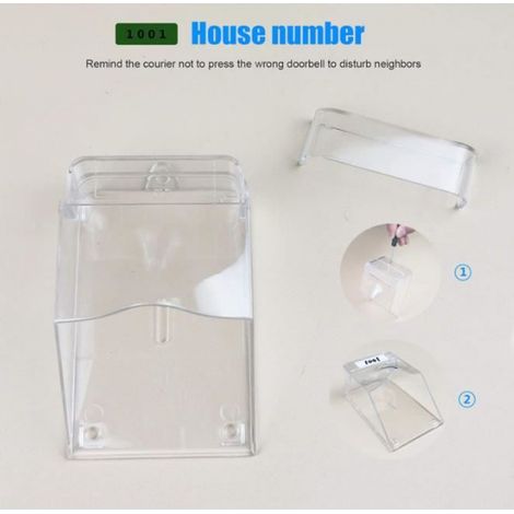Housse de protection - Sonnette sans fil - Transparent - Imperméable - 5 côtés (1/4)