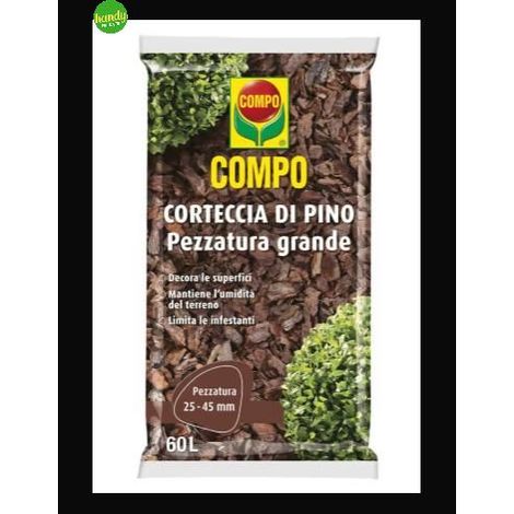 Compo Corteccia di Pino (25x45 mm) - Confezione 60 Lt -
