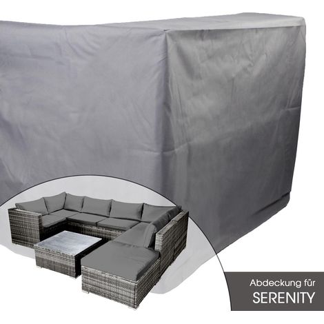 BRAST Abdeckhaube Poly Rattan Gartenmöbel Serenity 280x150x70cm