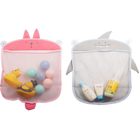 Sac De Rangement Pour Jouets De Bain - Filet Respirant En Maille - Pour Baignoire Et Douche - Lot De 2 (1/5)