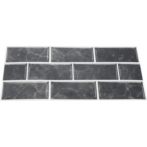 6 stickers muraux imitation carrelage, résistants à l'huile, autocollants en PVC pour la maison (1/5)