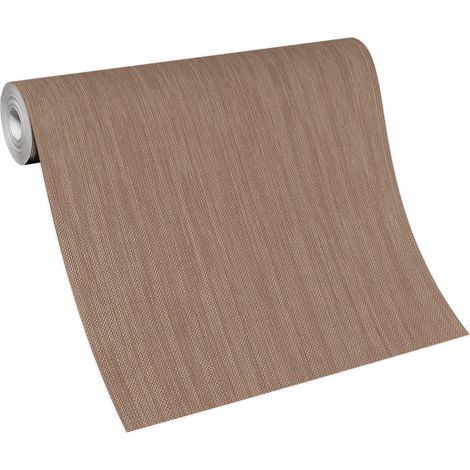 Papier peint vintage marron à motif idéal cuisine Tapisserie style année 70 unie intissée Papier peint rétro marron pour salon (1/4)