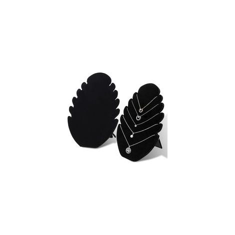 Lot de 2 Porte Collier Presentoir, Présentoir à Colliers en Velours Porte Bijoux Presentoir Boucle d'oreille Femme - Organisateur de coiffeuse (28.3 20.3cm) (1/5)