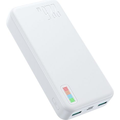 Powerbank 20000mAh Dazzling Series QP195 22,5W 2 x USB und 1 x USB C Weiß (1/5)